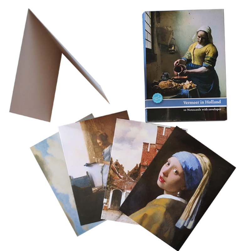 Cardul de întâmpinare Johannes Vermeer Paining, Cardul de Invitaţie include Plicuri Albe.Model personalizat
